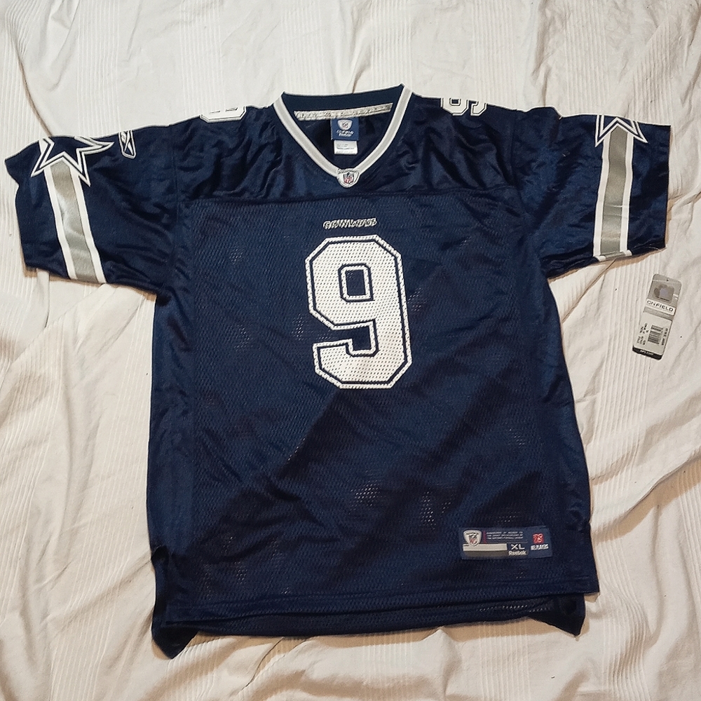 NWT REEBOK TONY ROMO DALLAS COWBOYS FOOTBALL JERSEY SHIRT NFL YOUTH XL 18/20